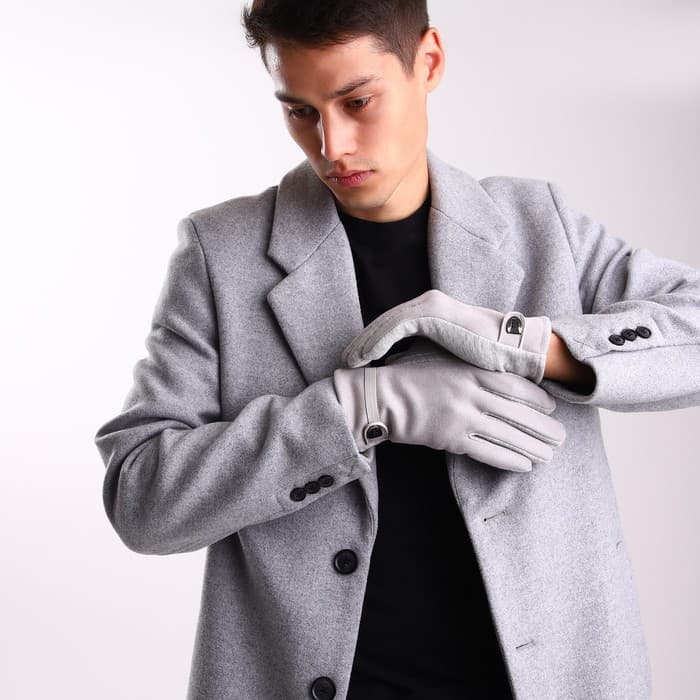 Перчатки мужские, безразмерные, серая