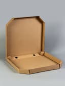 Коробка для пиццы, бурая, 41×41×4 см