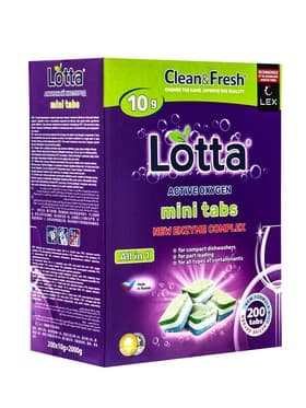 Таблетки для посудомоечных машин Clean&Fresh, All in1 mini tabs, 200 шт.