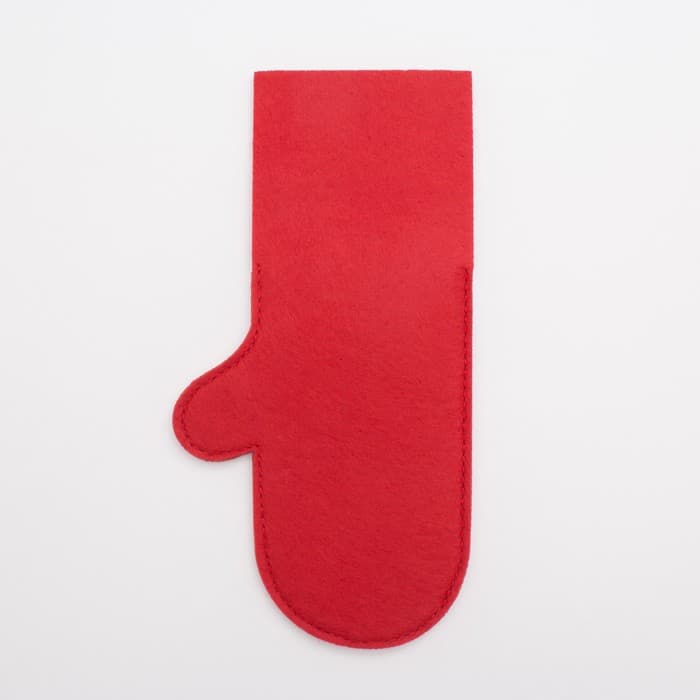 Набор конвертов для столовых приборов Доляна «Новогодняя варежка» - 4 штуки, красный