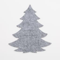 Набор конвертов для столовых приборов «Доляна. Ёлочка», 4 шт., серые, 19×21 см