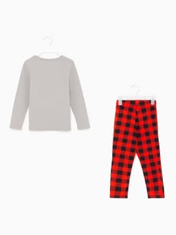 Пижама детская новогодняя: лонгслив, брюки, KAFTAN: Santa's security, рост 122-128 см