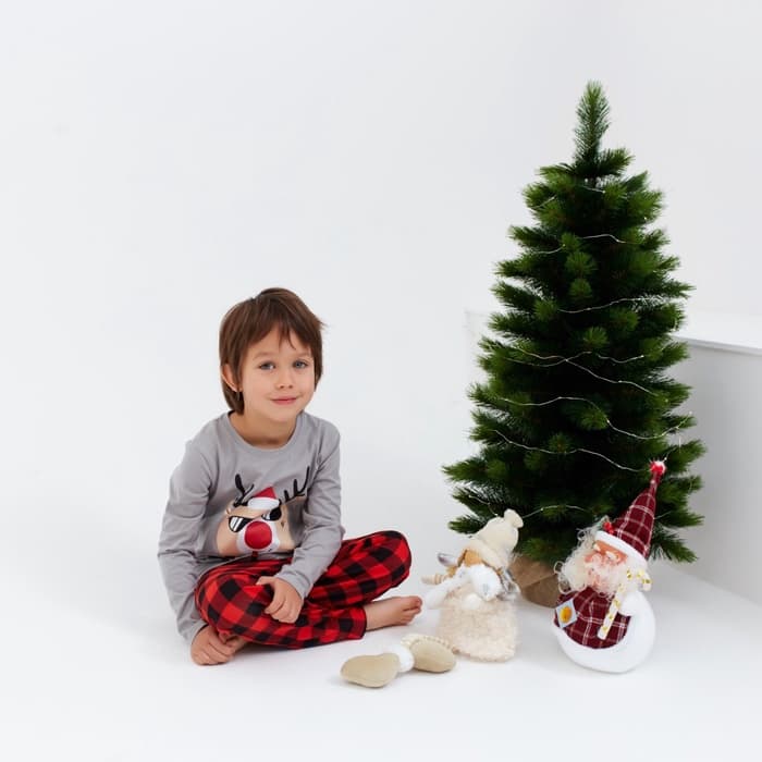 Пижама новогодняя детская KAFTAN «Santa's security» размер 34 (122-128)