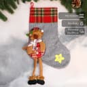 Носок для подарков «Лосяш с длинными ножками и звёздочкой» 26×39 см, серый