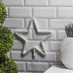 Неоновая вывеска «Звезда» 28×28 см, батарейки ААх3 (не в комплекте), USB, свечение голубое