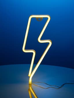 Неоновая вывеска «Молния» 13×33.5 см, батарейки ААх3 (не в комплекте), USB, свечение тёплое белое