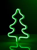 Неоновая вывеска «Ёлка» 20×25 см, батарейки ААх3 (не в комплекте), USB, свечение зелёное