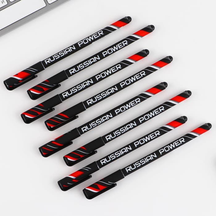 Ручка пластик с колпачком шариковая «Russian power», синяя паста, 0.7 мм