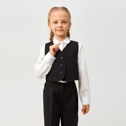 Жилет для девочки MINAKU, чёрный, рост 146 см