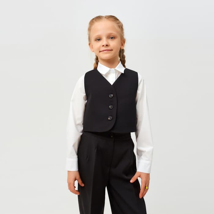 Жилет для девочки MINAKU, чёрный, рост 158 см