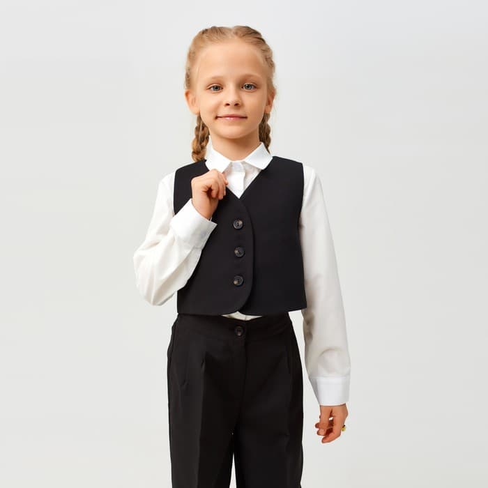 Жилет для девочки MINAKU, чёрный, рост 158 см