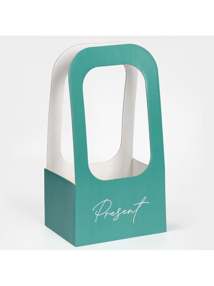 Коробка-переноска для цветов «Present», 17×12×32 см