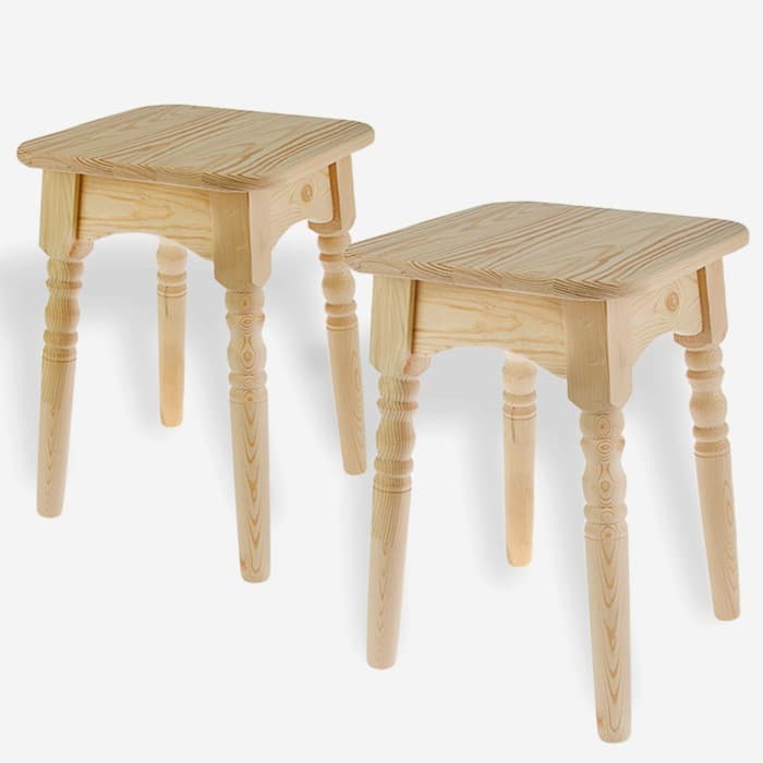 Табурет для бани и сада «Классика», 45×30×30 см, дерево, набор 2 шт., «Добропаровъ»