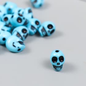 Бусины для творчества пластик «Череп. Имитация бирюзы», набор 20 г, 1.3×1×1.1 см