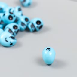 Бусины для творчества пластик «Череп. Имитация бирюзы», набор 20 г, 1.3×1×1.1 см