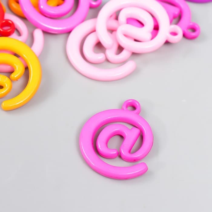 Декор для творчества пластик «@ - собака», цветные, набор 25 шт., 3×2.4 см