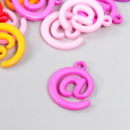 Декор для творчества пластик «@ - собака», цветные, набор 25 шт., 3×2.4 см