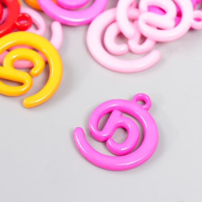 Декор для творчества пластик «@ - собака», цветные, набор 25 шт., 3×2.4 см