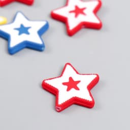 Акриловая бусина для рукоделия и плетения «Арт Узор. Звёздочки», 0.4×2.3×2.3 см, МИКС