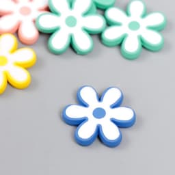 Бусины для творчества акрил «Ромашки», 0.4×2.3×2.3 см, МИКС