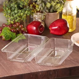 Контейнер одноразовый с неразъёмной крышкой ПР-К-27 «А», пластик, 24×12.9×8.9 см, внутр. 21.3×9.9×7.8 см, прозрачный