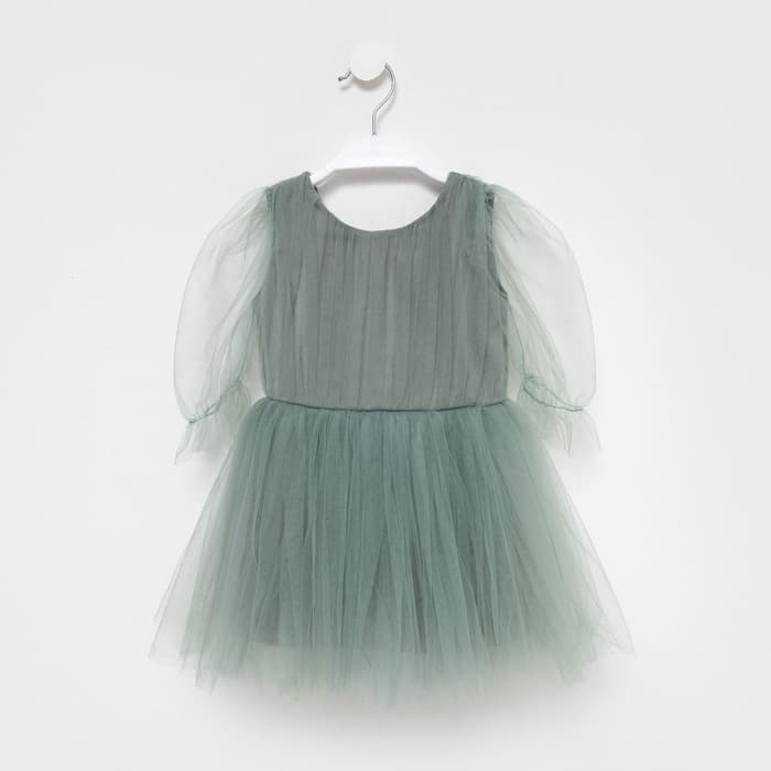 Платье нарядное для девочки KAFTAN, зелёное, рост 86-92 см