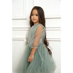 Платье нарядное для девочки KAFTAN, зелёное, рост 86-92 см