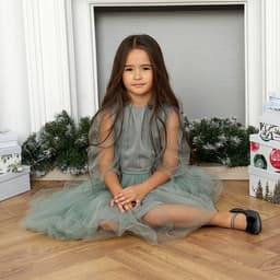 Платье нарядное для девочки KAFTAN, зелёное, рост 86-92 см