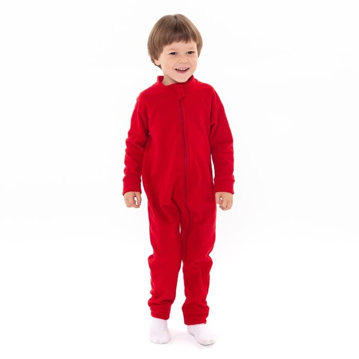 Комбинезон детский, цвет красный, рост 92-98 см