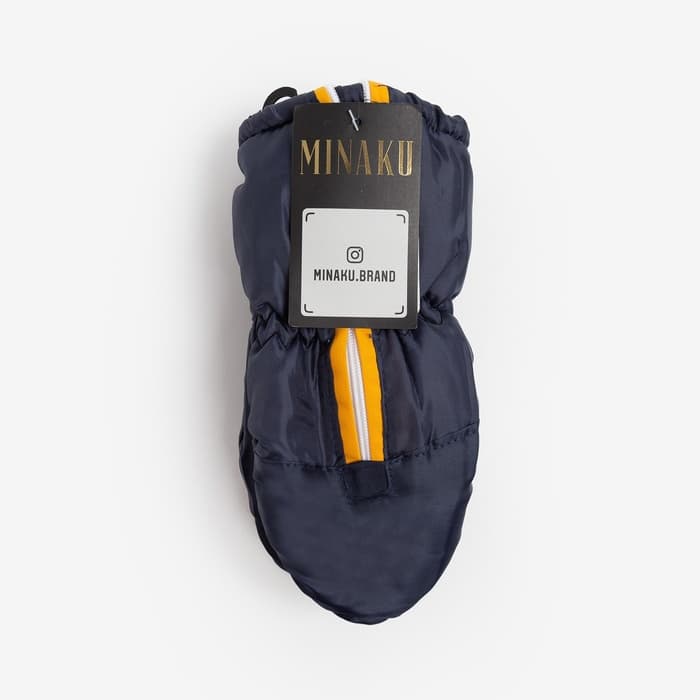Варежки зимние детские MINAKU, синие, размер 16-17 (20 см)