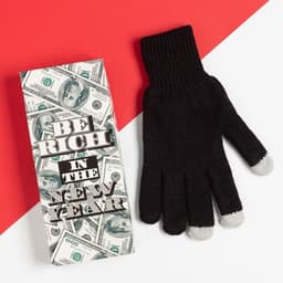 Перчатки мужские новогодние KAFTAN Be rich, чёрные, размер 22