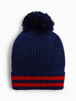 Шапка MINAKU с помпоном, размер 50-52, синяя