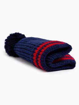 Шапка MINAKU с помпоном, размер 50-52, синяя