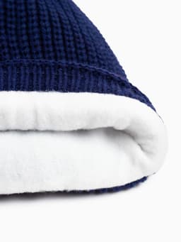 Шапка MINAKU с помпоном, размер 50-52, синяя