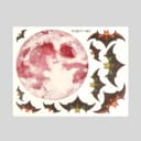 Наклейка интерьерная фосфорная «Полнолуние и летучие мыши», 30×24 см