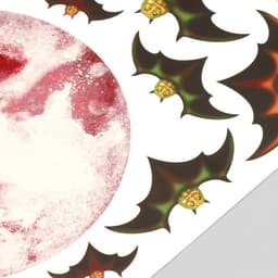 Наклейка интерьерная фосфорная «Полнолуние и летучие мыши», 30×24 см