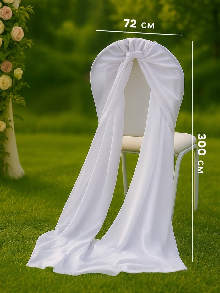 Декор для стула, 72×300 см, белый