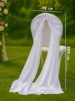 Декор для стула, 72×300 см, белый