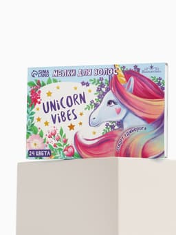 Мелки для волос Unicorn Vibes, 24 цвета