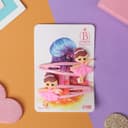 Заколки для волос «Абель», набор 2 шт., балерина, 5 см, розовые