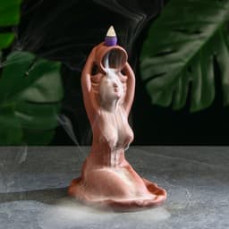 Подставка для благовоний TAKE IT EASY «Омовение Джии», набор благовоний конусы, стелющийся дым, 18×13 см