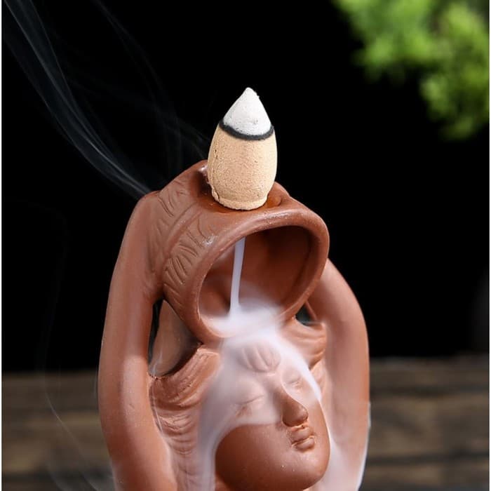 Подставка для благовоний TAKE IT EASY «Омовение Джии», набор благовоний конусы, стелющийся дым, 18×13 см