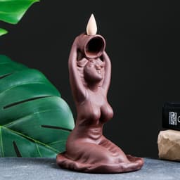 Подставка для благовоний TAKE IT EASY «Омовение Джии», набор благовоний конусы, стелющийся дым, 18×13 см