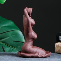 Подставка для благовоний TAKE IT EASY «Омовение Джии», набор благовоний конусы, стелющийся дым, 18×13 см