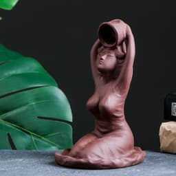 Подставка для благовоний TAKE IT EASY «Омовение Джии», набор благовоний конусы, стелющийся дым, 18×13 см