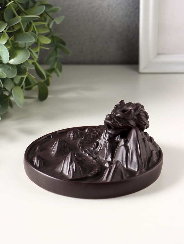 Подставка для благовоний TAKE IT EASY «Горный дракон», стелющийся дым, 12×5 см