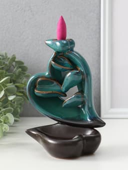 Подставка для благовоний TAKE IT EASY «Сердце», стелющийся дым, зелёное, 13×9×16 см