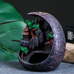 Подставка для благовоний TAKE IT EASY «Деревенька в горах», стелющийся дым, 11×7×12 см