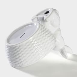 Конфетница Доляна «Зайка», 650 мл, 21.5×15.5×16.5 см, доломит, белая