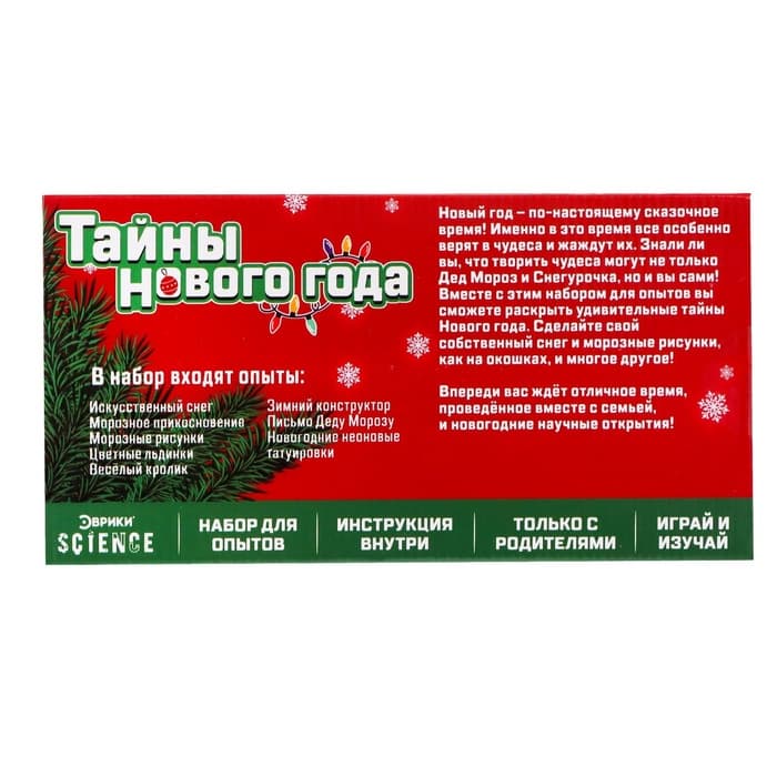 Набор для опытов «Тайны Нового года», зайчик